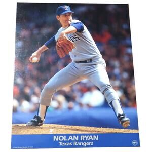 Photo File Nolan Ryan Baseball Poster Texas Rangers MLB 16x20 Vintage Laminated
